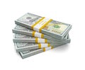 Stack of new US dollars 2013 edition bills Royalty Free Stock Photo