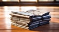 stack newspaper black Royalty Free Stock Photo