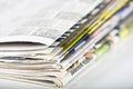 Stack of Newspapers Royalty Free Stock Photo