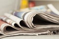 Stack of newspapers Royalty Free Stock Photo