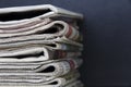 Stack of newspapers Royalty Free Stock Photo