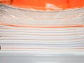 Stack of notebooks. Stack of notebooks background, in office for education learning concept Royalty Free Stock Photo