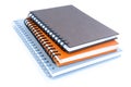Stack of notebooks or copybooks on white background Royalty Free Stock Photo