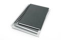 Stack of notebooks (copybooks) on white background Royalty Free Stock Photo