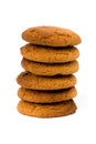 Stack of oatmeal chocolate chip cookies Royalty Free Stock Photo