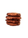 A stack of oatmeal chocolate chip cookies. Royalty Free Stock Photo