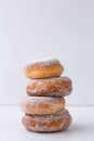 Stack ofdelicious donut isolated on white ackground