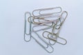 A stack of office paper clips Royalty Free Stock Photo