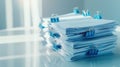 The stack of office paperwork.AI generated image Royalty Free Stock Photo