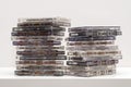 Stack of old audio cassettes Royalty Free Stock Photo