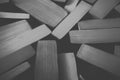 Stack of old books background in black and white. Top view of many books piled together. Vintage books in back and white. Royalty Free Stock Photo