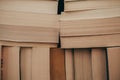 Stack of old books background. Many books on a pile. Books on vintage background. Royalty Free Stock Photo