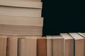 Stack of old books background. Many books on a pile. Books on vintage background. Royalty Free Stock Photo