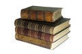 A stack of old books isolated Royalty Free Stock Photo