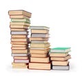 Stack of old books isolated Royalty Free Stock Photo