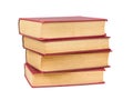 Stack of old books with red covers Royalty Free Stock Photo