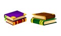 Stack of old books set. Education, ancient literature and library vector illustration Royalty Free Stock Photo