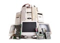 Stack of old computer Royalty Free Stock Photo