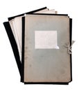 Stack of old folders Royalty Free Stock Photo