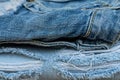 Stack of old jean Royalty Free Stock Photo