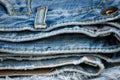 Stack of old jean Royalty Free Stock Photo