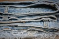 Stack of old jean Royalty Free Stock Photo