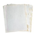 Stack of old lined sheets of paper isolated Royalty Free Stock Photo