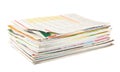 Stack of old magazines Royalty Free Stock Photo