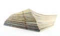 Stack of old magazines Royalty Free Stock Photo