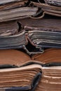 Stack of old open books Royalty Free Stock Photo