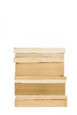 Stack of old paperback books isolated with copyspace Royalty Free Stock Photo