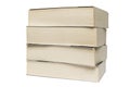Stack of old paperback books isolated on white background Royalty Free Stock Photo