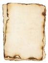 Stack of Old Papers With Burned Edges Royalty Free Stock Photo