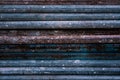 Stack of old rusty aged metal iron plumbing pipes. Background. Texture Royalty Free Stock Photo