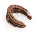 Stack of old rusty horseshoes Royalty Free Stock Photo