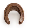 Stack of old rusty horseshoes Royalty Free Stock Photo