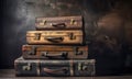 Stack of Old Suitcases, Generative AI