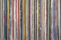 Stack of old vinyl records. Royalty Free Stock Photo