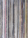 Old vinyl records stack in records store. Turntable, vintage for music lovers Royalty Free Stock Photo