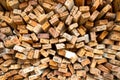 Stack of old wooden Royalty Free Stock Photo