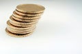 Stack of One Dollar Gold Coins Royalty Free Stock Photo