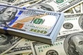 Stack of one hundred dollar bills Royalty Free Stock Photo