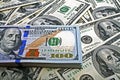 Stack of one hundred dollar bills Royalty Free Stock Photo