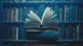 The Stack of Open Books. AI generated Royalty Free Stock Photo