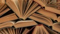 Stack of Open Books Closeup Royalty Free Stock Photo