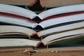 Stack of Open Books Royalty Free Stock Photo