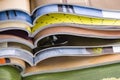 Stack of open magazines Royalty Free Stock Photo