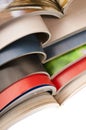 Stack of open magazines Royalty Free Stock Photo