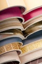 Stack of open magazines Royalty Free Stock Photo