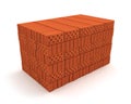 Stack of orange bricks